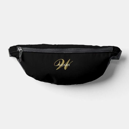 Custom Gold Black Monogram l Stylish Minimalist Fa (Poser)