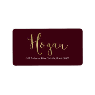 Custom Gold Christmas Etiket