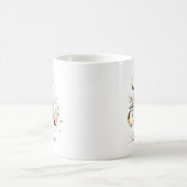 Custom Gold Floral Letter A Monogram Mug (Centre)