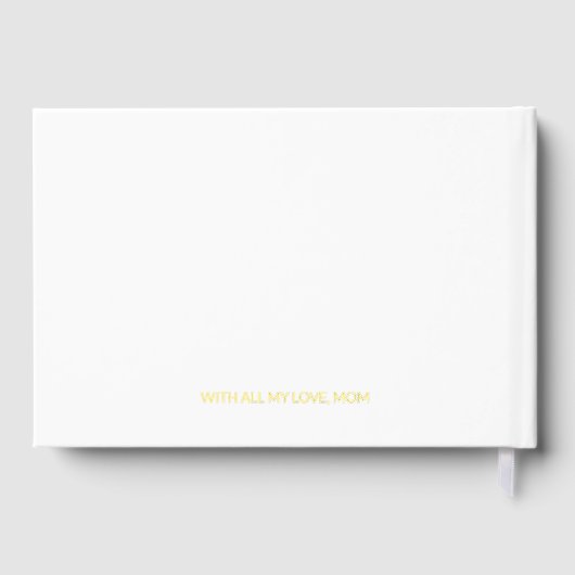 Custom Gold Foil My Baby Book Keepsaké for Mother (Verso)