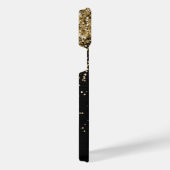 Custom Gold Glitter Zwart Sparkly Monogrammed iPhone Hoesje (Rechterkant)