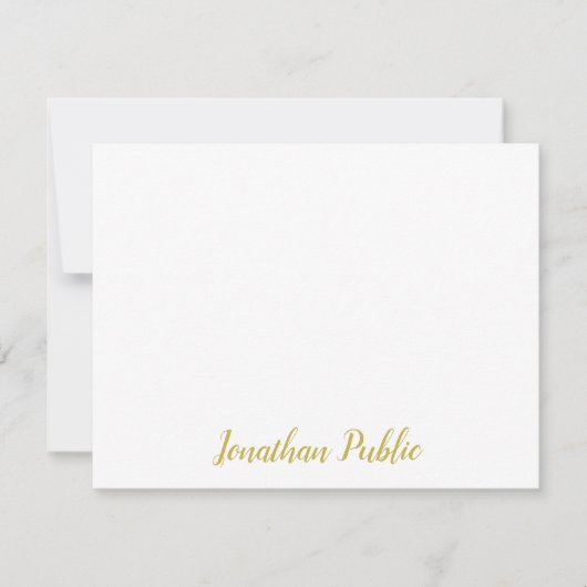 Custom Gold Handgeschreven Script Text Sjabloon Fl (Voorkant)