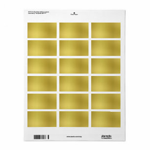 Custom Gold Metallic Look Sjabloon Achtergrond Etiket