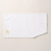 Custom Gold Monogram Initiaal Naam Sjabloon Wit Bad Handdoek (Handdoek)