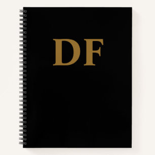 Custom Gold Monogrammed Notitieboek