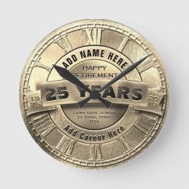 Custom Gold Retication Award Ronde Klok