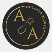 Custom gold Sticker for wedding infinity love (Devant)