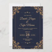 Custom Gold Wedding Invitation |  (Devant)