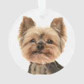 Custom Gold Yorkshire Terrier Dog Foto Ornament (achterkant)