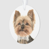 Custom Gold Yorkshire Terrier Dog Foto Ornament (voorkant)