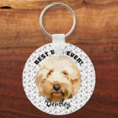 Custom Golden Doodle Sleutelhanger Personaliseert (Voorkant)