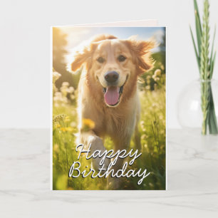 Custom Golden Retriever Birthday Kaart
