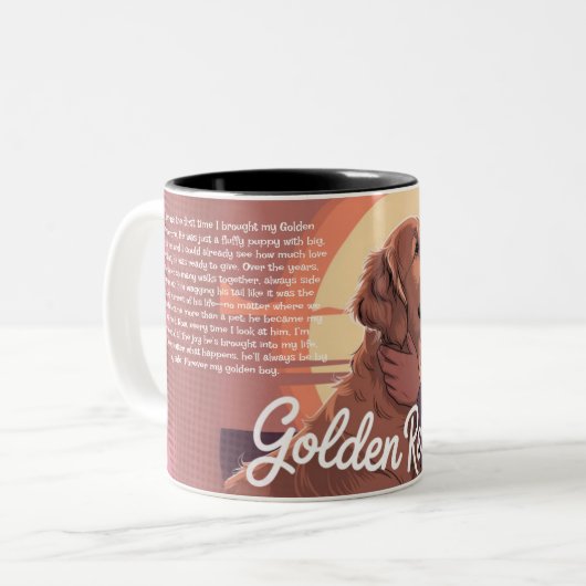 Custom Golden Retriever Mug Heartfelt Memory (Devant gauche)