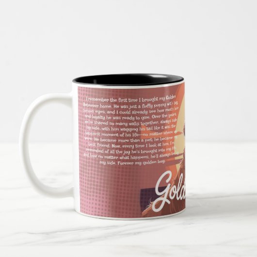 Custom Golden Retriever Mug Heartfelt Memory (Gauche)