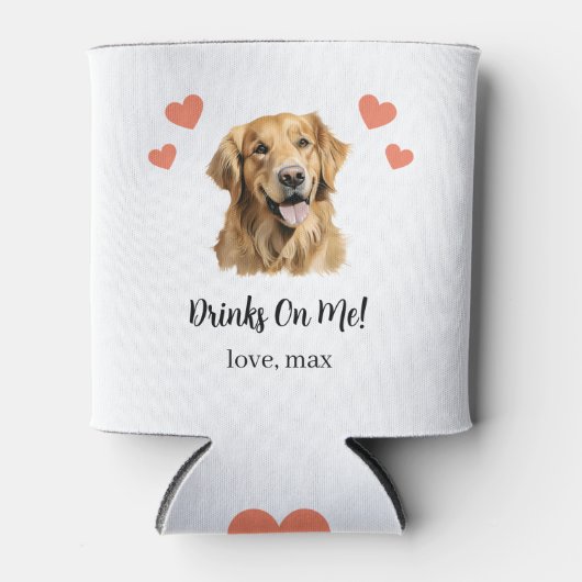 Custom Golden Retriever Pet Wedding Koelbox Blikjeskoeler (Voorkant)