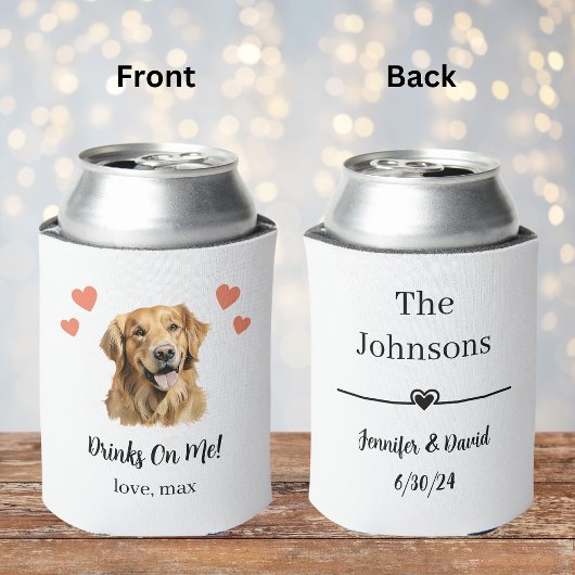 Custom Golden Retriever Pet Wedding Koelbox Blikjeskoeler
