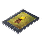 Custom Goldfinch Notebook | Moody Bird Art Journal (Côté gauche)