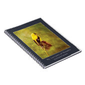Custom Goldfinch Notebook | Moody Bird Art Journal Notitieboek (Rechterzijde)