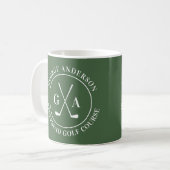 Custom Golf Club Logo Personalized Monogram Coffee Koffiemok (Voorkant links)