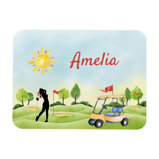 Custom Golf Flexible Photo Magnet Magneet (Horizontaal)