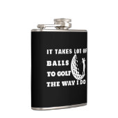 Custom Golf Gift | Neemt ballen mee naar de Golf F Heupfles (Rechts)