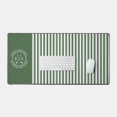 Custom Golf Multi Monogram groen gestreept eenvoud Bureaumat (Keyboard & Muis)