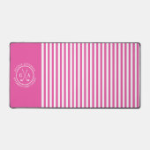 Custom Golf Multi Monogramme rose rayé simple (Recto)