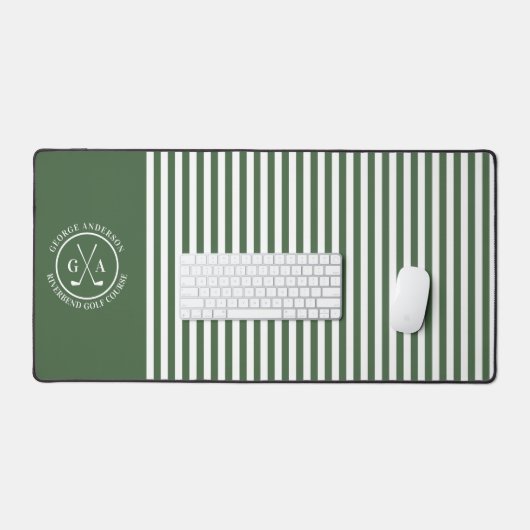 Custom Golf Multi Monogramme vert rayé simple (Clavier et souris)