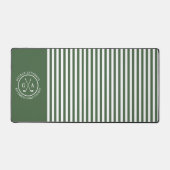 Custom Golf Multi Monogramme vert rayé simple (Recto)