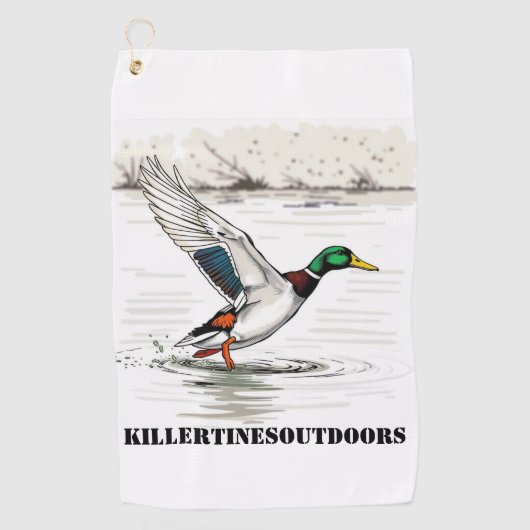 Custom golf towel golfhanddoek (Voorkant)