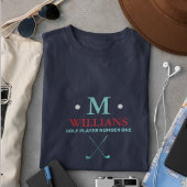 custom golfer monogram. tee with name t-shirt