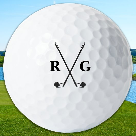 Custom Golfer Personalized 2 Monogram Initials Golfballen