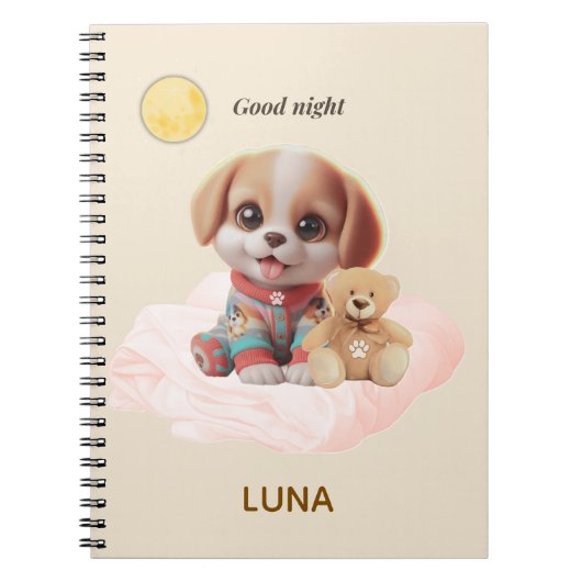 Custom Good Night Puppy Journal (Devant)