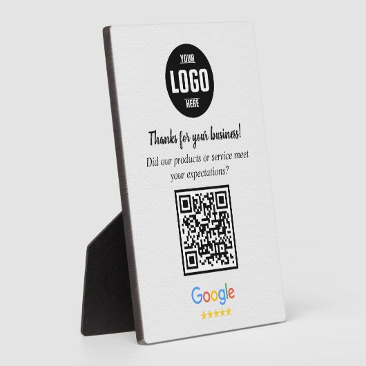 Custom Google Review QR Code Business Plaque (Côté)
