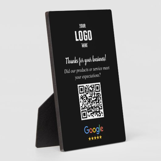Custom Google Review QR Code Business Plaque (Côté)