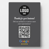 Custom Google Review QR Code Business Plaque (Devant)