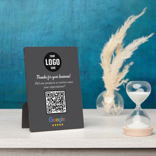 Custom Google Review QR Code Business Plaque (Côté)