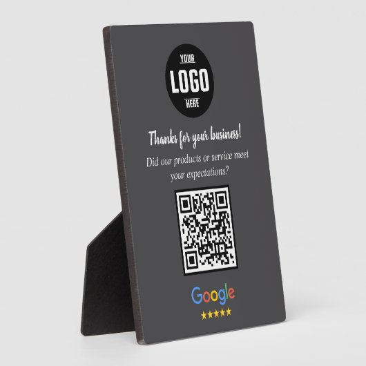Custom Google Review QR Code Business Plaque (Côté)
