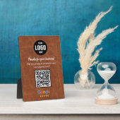 Custom Google Review QR Code Business Plaque (Côté)