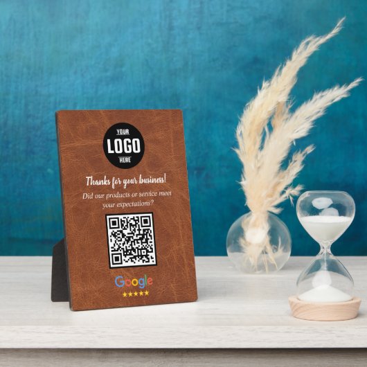 Custom Google Review QR Code Business Plaque (Côté)