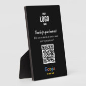 Custom Google Review QR Code Business Plaque Fotoplaat (Zijkant)