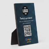 Custom Google Review QR Code Business Plaque Fotoplaat (Zijkant)