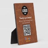 Custom Google Review QR Code Business Plaque Fotoplaat (Zijkant)