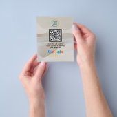 Custom Google Reviews QR Code  Flyer (Hand)