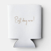 Custom goud wit bruiloft blikjeskoeler (Achterkant)