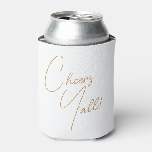 Custom Goud Wit Bruiloft Favor Blikjeskoeler (Blikje Voorkant)