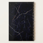 Custom Goud Zwart MARMER Kalender Dagelijks Maande Planner (Achterkant)