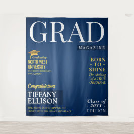 Custom Graduation Banner, Grad Magazine Cover Wandkleed
