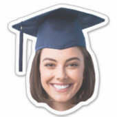 Custom Graduation Face Photo Sticker (Devant)