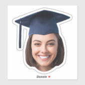 Custom Graduation Face Photo Sticker (Feuille)
